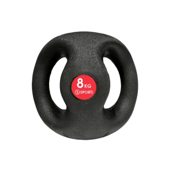 Balon medicinal de 10kg con asas para entrenamiento funcional