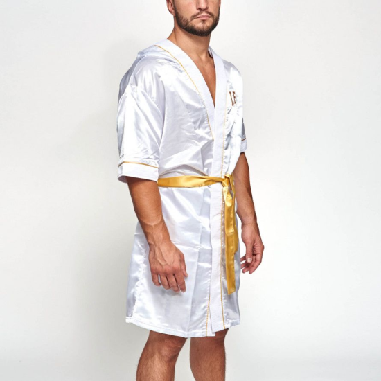 Bata de boxeo Leone 1947 AB260 Blanca