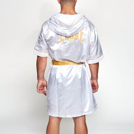 Bata de boxeo Leone 1947 AB260 Blanca