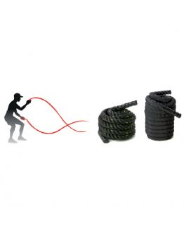 Battle rope de 12 metros y 26 mm color negro