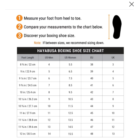 Botas de Boxeo Hayabusa Strike color negro