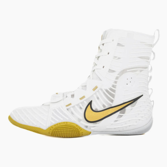 Botas de boxeo Nike Hyperko 3 Blanco/dorado