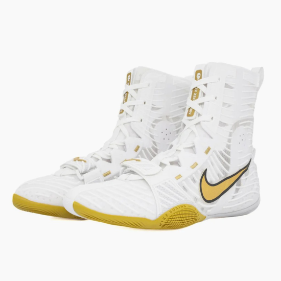 Botas de boxeo Nike Hyperko 3 Blanco/dorado