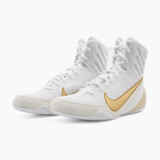 Botas de boxeo Nike Machomai 3 blanco/dorado