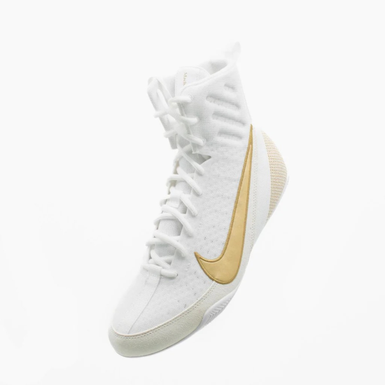 Botas de boxeo Nike Machomai 3 blanco/dorado