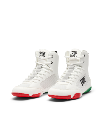 Botas de Boxeo y lucha Leone 1947 " Premium" CL110 Blanco-Italia