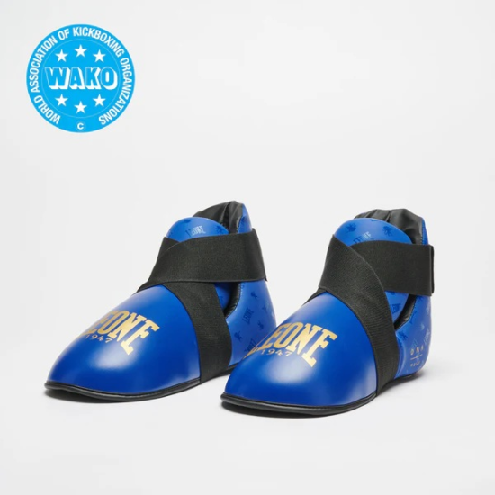 Botines de Kickboxing Leone 1947 CL166 "DNA" azul WAKO