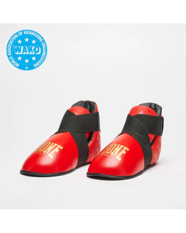 Botines de Kickboxing Leone 1947 CL166 "DNA" rojo WAKO