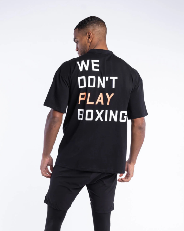 Camiseta Boxraw Oversized " We dont play boxing" negra