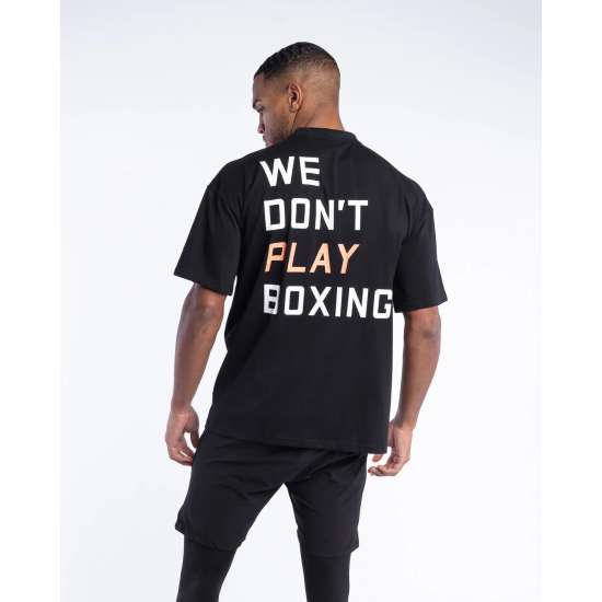 Camiseta Boxraw Oversized " We dont play boxing" negra