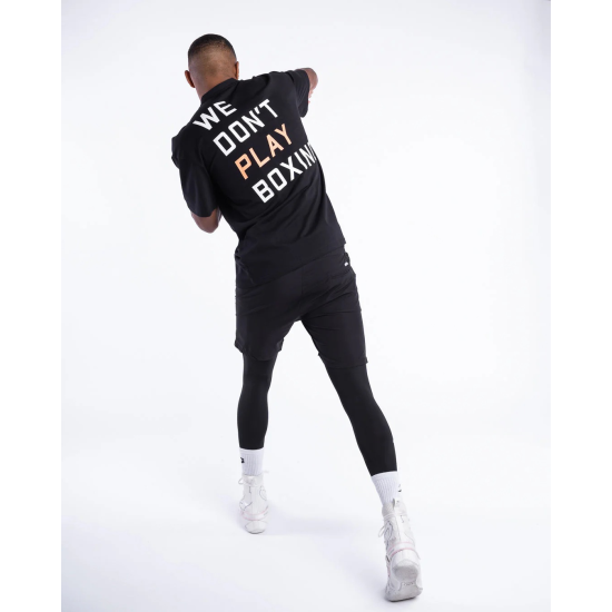 Camiseta Boxraw Oversized " We dont play boxing" negra