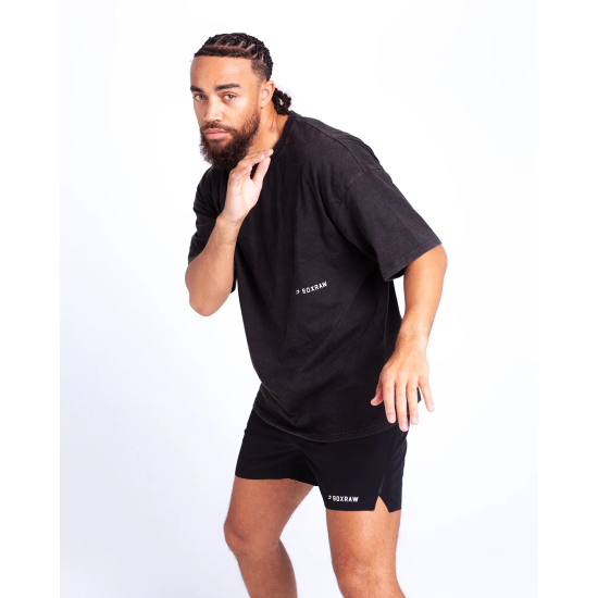 Camiseta Boxraw Sparring Club oversized Washed Black