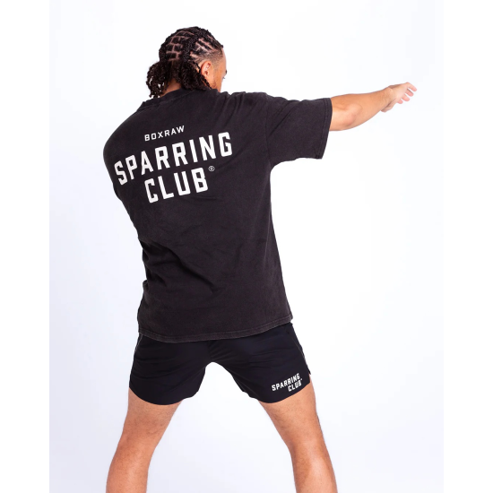 Camiseta Boxraw Sparring Club oversized Washed Black