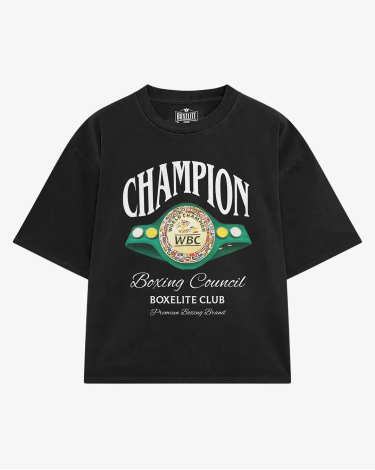 Camiseta de algodon Boxelite Club " Champion belt black"