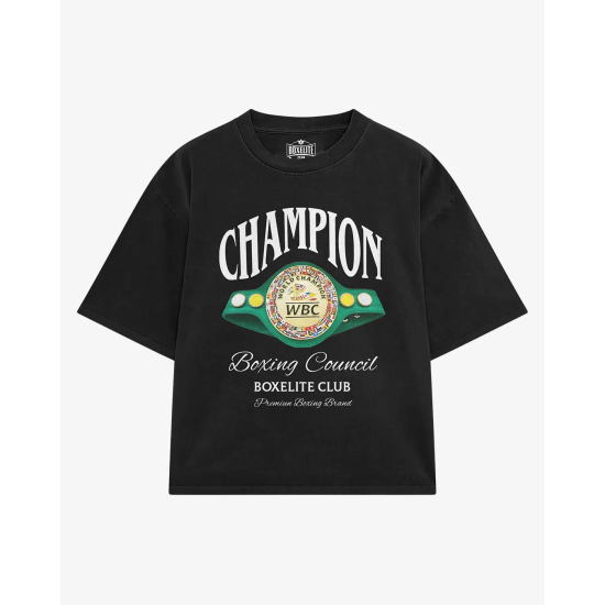 Camiseta de algodon Boxelite Club " Champion belt black"
