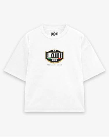 Camiseta de algodon Boxelite Club " Classic white"