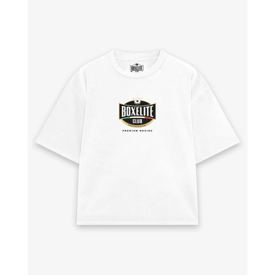 Camiseta de algodon Boxelite Club " Classic white"