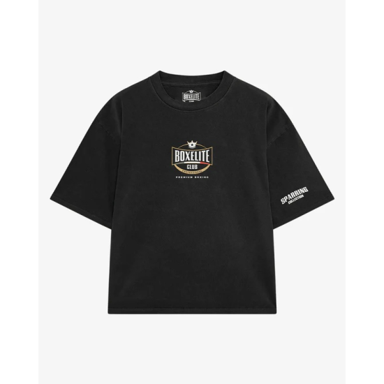 Camiseta de algodon Boxelite Club " Jab Cross hook roll" negra