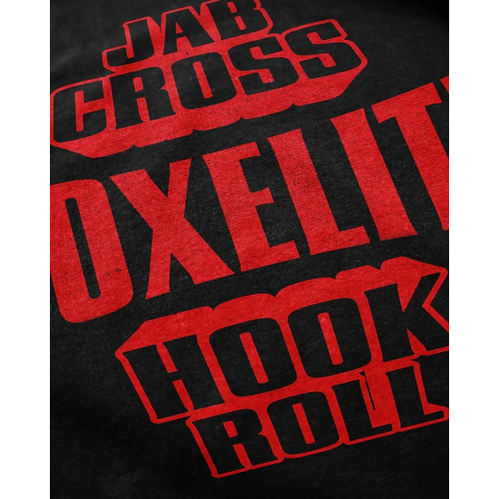 Camiseta de algodon Boxelite Club " Jab Cross hook roll" negra
