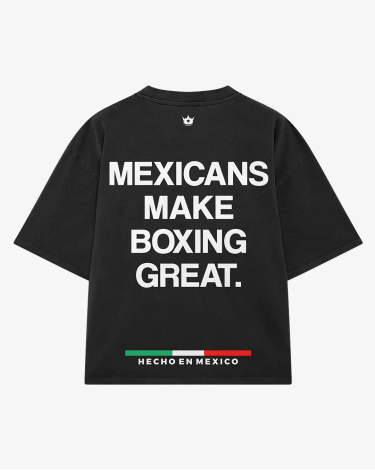 Camiseta de algodon Boxelite Club ""Mexicans make boxing great " negro