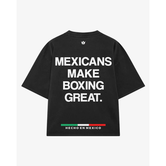 Camiseta de algodon Boxelite Club ""Mexicans make boxing great " negro