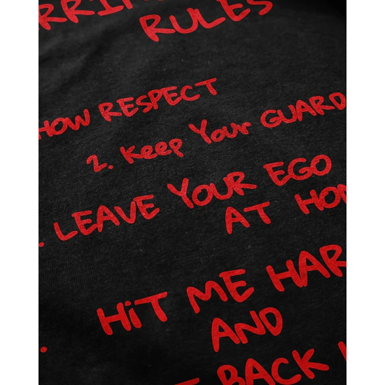 Camiseta de algodon Boxelite Club "Sparring rules" negra