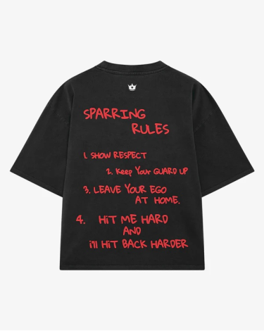 Camiseta de algodon Boxelite Club "Sparring rules" negra