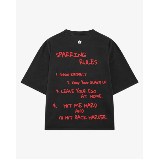 Camiseta de algodon Boxelite Club "Sparring rules" negra