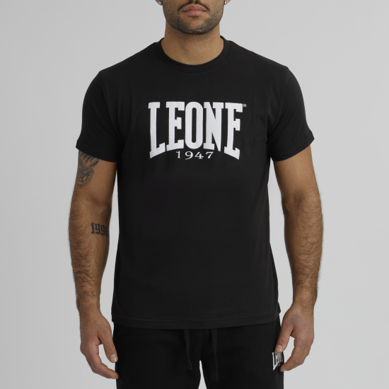 Camiseta de algodon Leone 1947 LSM208 negro