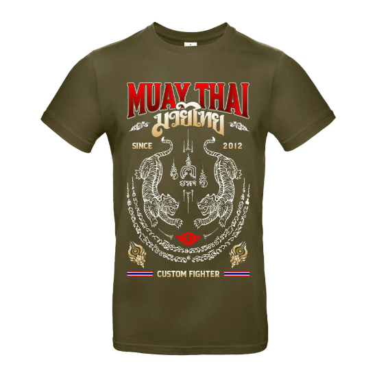 Camiseta de algodon "Sak Yant" Army