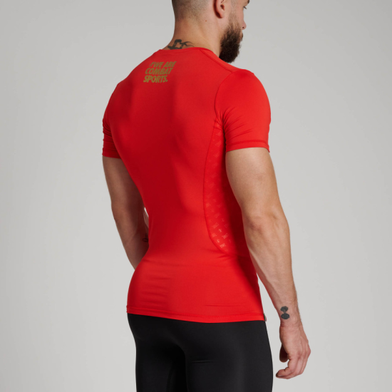 Camiseta tecnica- Rashguard Leone 1947 "DNA" ABX707 roja