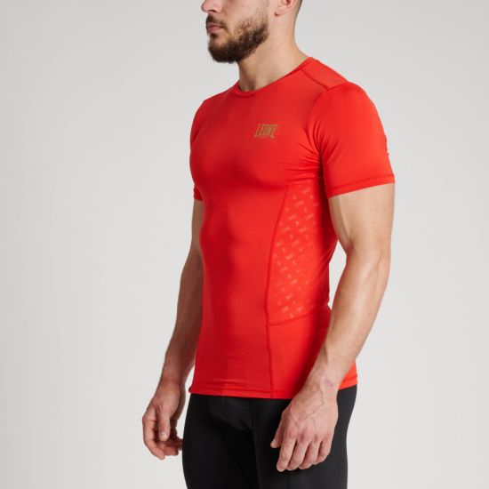 Camiseta tecnica- Rashguard Leone 1947 "DNA" ABX707 roja