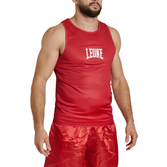 Camiseta de entreno Leone 1947 "Color Block" roja AB236
