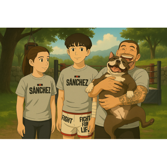 Camiseta del Team Sanchez  "American Bully" gris