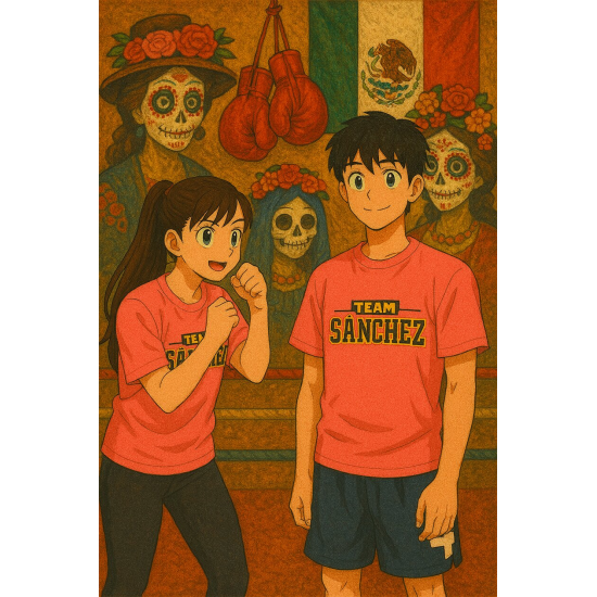 Camiseta del Team Sanchez  "Katrina mex" rosa fluor