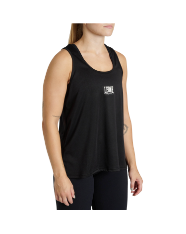 Camiseta femenina Leone 1947 " Logo" Tank negra ABX132