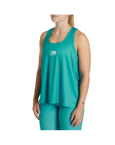 Camiseta femenina Leone 1947 " Logo" Tank verde ABX132