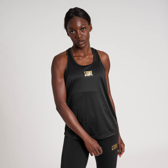 Camiseta femenina Tank DNA Leone 1947 ABX760 negra