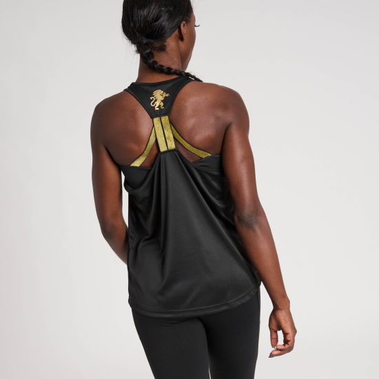 Camiseta femenina Tank DNA Leone 1947 ABX760 negra