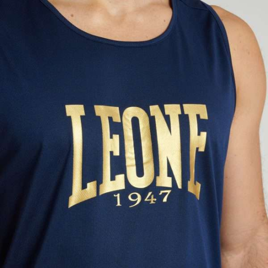 Camiseta Leone 1947 sin mangas "DNA" azul ABX702