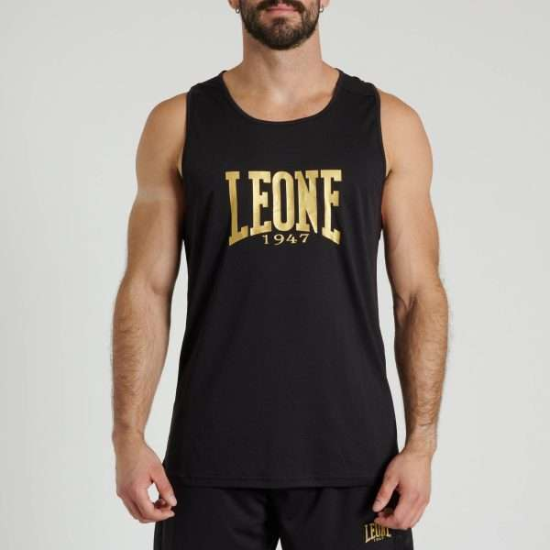 Camiseta Leone 1947 sin mangas "DNA" negro ABX702
