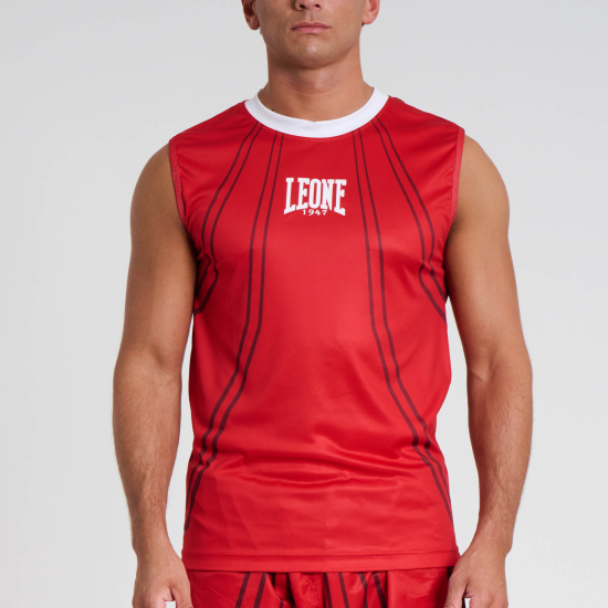 Camiseta Leone 1947 sin mangas WAKO AB995 rojo