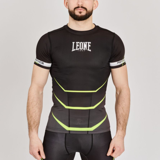 Camiseta Leone 1947 Técnica/ rashguard "Revo Fluo" negra AB927F