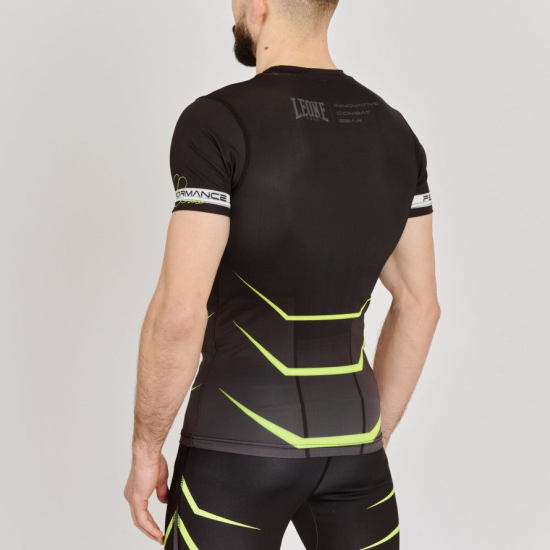 Camiseta Leone 1947 Técnica/ rashguard "Revo Fluo" negra AB927F