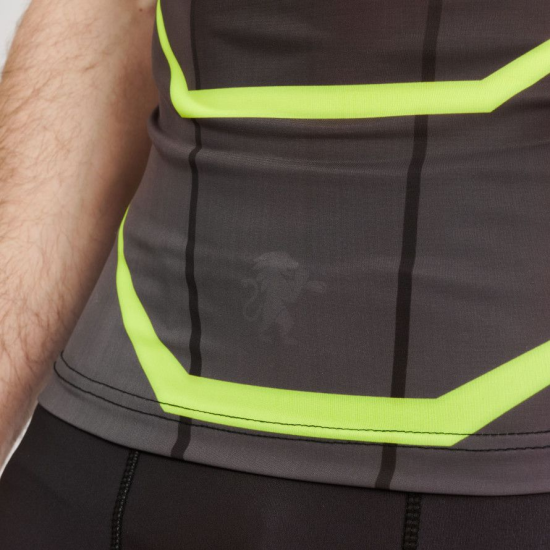 Camiseta Leone 1947 Técnica/ rashguard "Revo Fluo" negra AB927F