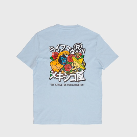 Camiseta Shark Boxing Japan or Mex azul