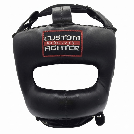 Casco con barra Custom Fighter "Mexican piel"
