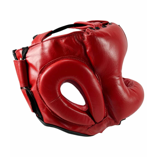 Casco con barra Custom Fighter "Mexican piel" rojo