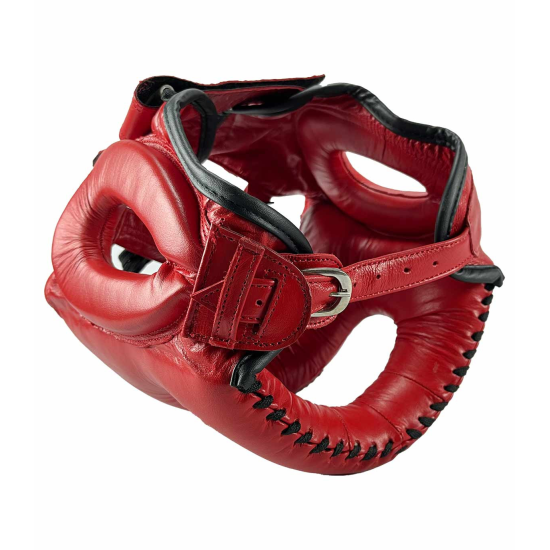 Casco con barra Custom Fighter "Mexican piel" rojo