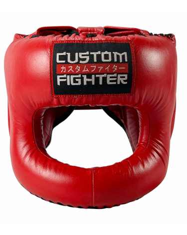 Casco con barra Custom Fighter "Mexican piel" rojo